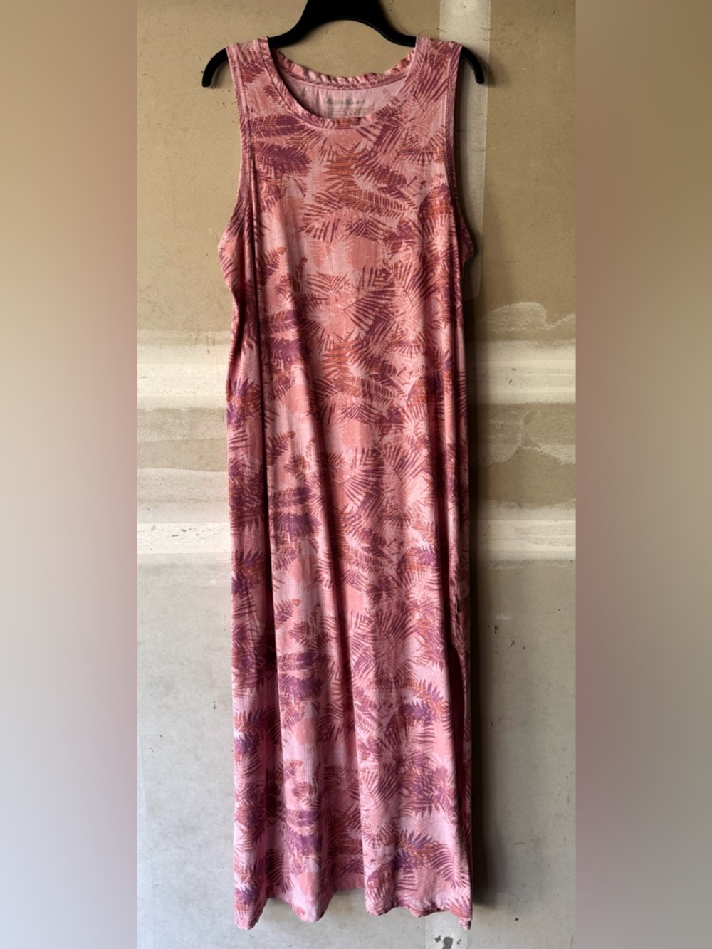 Eddie Bauer Pink Blush Tropical-Print Maxi Dress
